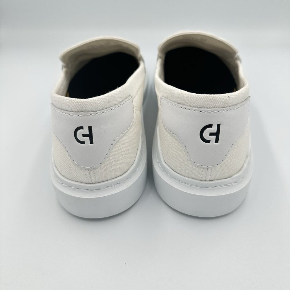 Cole Haan Grand 360 Womens 10.5B White Casual Penny Loafers Shoes Slip On W23260 - Picture 4 of 12